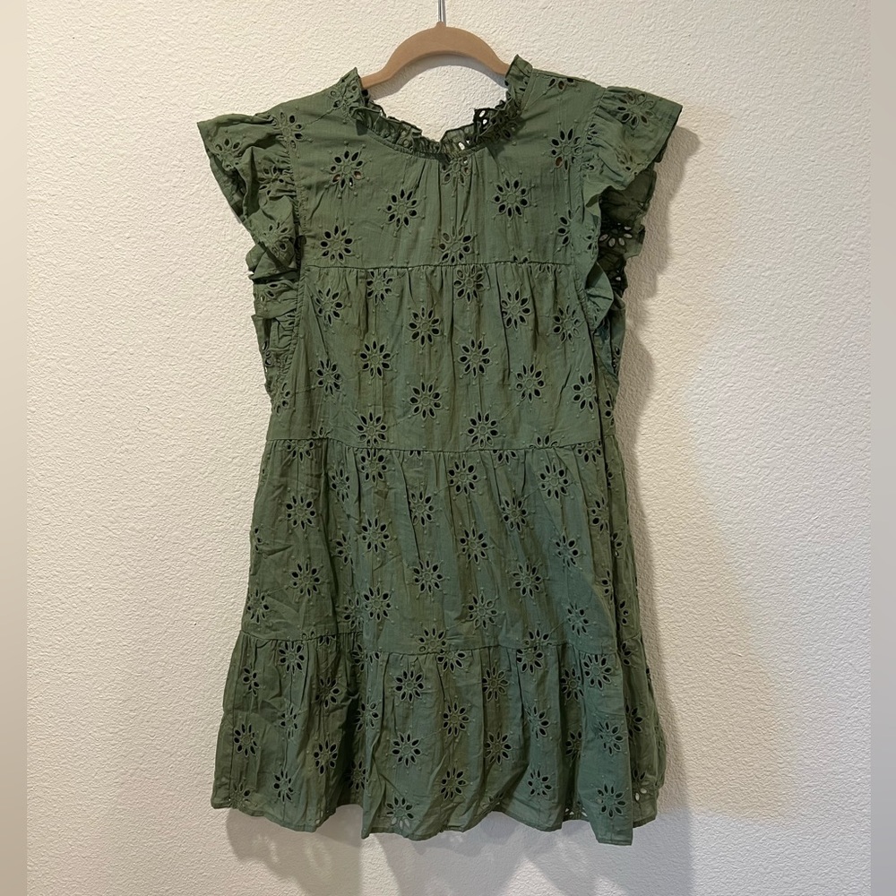 Green Eyelet Dress